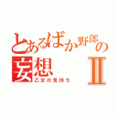 とあるばか野郎の妄想Ⅱ（乙女の気持ち）