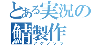 とある実況の鯖製作（アケノソラ）