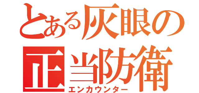 とある灰眼の正当防衛（エンカウンター）