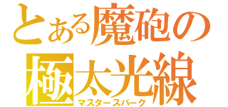 とある魔砲の極太光線（マスタースパーク）