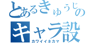 とあるきゅうじのキャラ設定（カワイイネカマ）