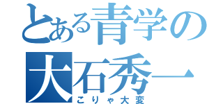 とある青学の大石秀一郎（こりゃ大変）