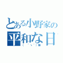 とある小野家の平和な日常（（　´ゝ｀）無）