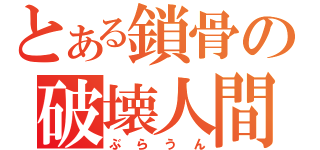 とある鎖骨の破壊人間（ぶらうん）