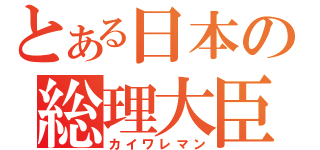 とある日本の総理大臣（カイワレマン）