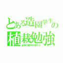 とある造園学生の植栽勉強会（必須の樹木を知ろう）