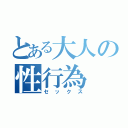 とある大人の性行為（セックス）