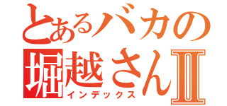 とあるバカの堀越さんⅡ（インデックス）