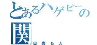 とあるハゲピーの関（田舎もん）