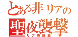 とある非リアの聖夜襲撃（リア充撲滅）