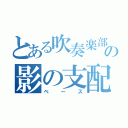 とある吹奏楽部の影の支配者（ベース）