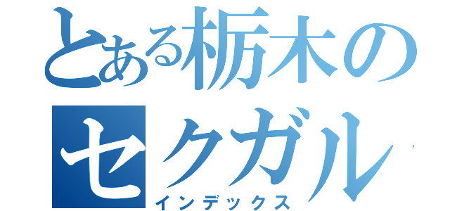 とある栃木のセクガル（インデックス）