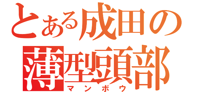 とある成田の薄型頭部（マンボウ）