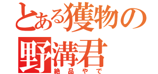 とある獲物の野溝君（絶品やで）