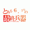 とある６．５号機の最終兵器（リーサルウェポン）