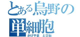 とある烏野の単細胞（かげやま とびお）