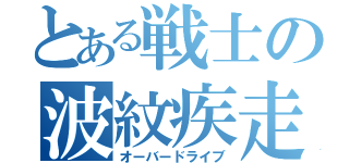 とある戦士の波紋疾走（オーバードライブ）