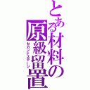 とある材料の原級留置（セカンドステージ）