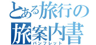 とある旅行の旅案内書（パンフレット）