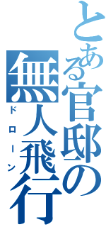 とある官邸の無人飛行（ドローン）