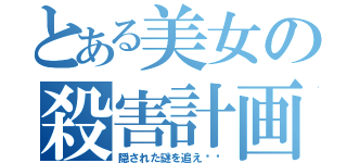 とある美女の殺害計画（隠された謎を追え‼︎）