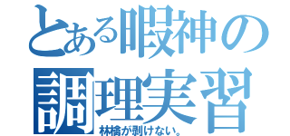 とある暇神の調理実習（林檎が剥けない。）