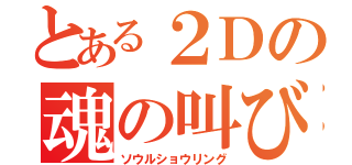 とある２Ｄの魂の叫び（ソウルショウリング）