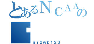 とあるＮＣＡＡの译（ｎｊｚｗｂ１２３）