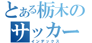 とある栃木のサッカークラブ（インデックス）