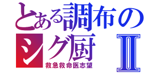 とある調布のシグ厨Ⅱ（救急救命医志望）