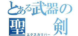 とある武器の聖　　剣（エクスカリバー）