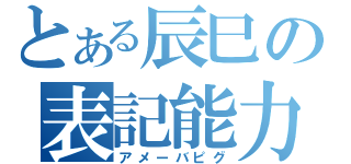 とある辰巳の表記能力（アメーバピグ）