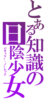 とある知識の日陰少女（パチュリー・ノーレッジ）