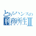 とあるハンスの刑務所生活Ⅱ（毛穴ケア）