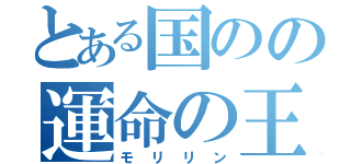 とある国のの運命の王子（モリリン）