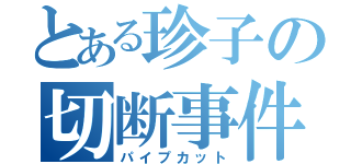 とある珍子の切断事件（パイプカット）