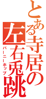 とある寺居の左右兎跳（バーニーホップ）