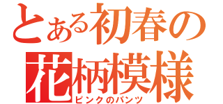 とある初春の花柄模様（ピンクのパンツ）