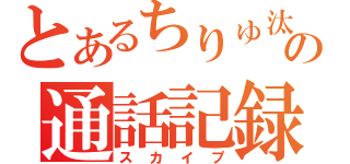 とあるちりゅ汰の通話記録（スカイプ）