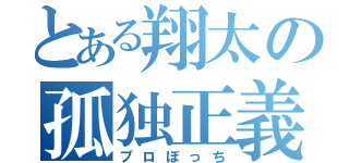 とある翔太の孤独正義（プロぼっち）