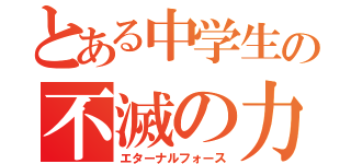 とある中学生の不滅の力（エターナルフォース）