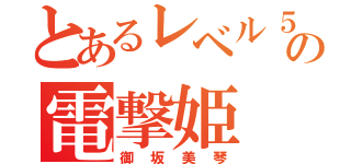 とあるレベル５の電撃姫（御坂美琴）