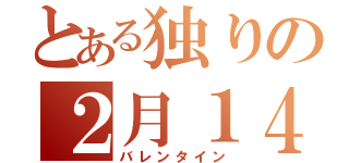 とある独りの２月１４日（バレンタイン）