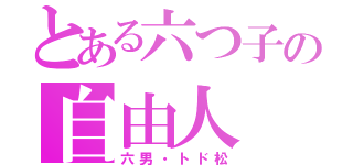 とある六つ子の自由人（六男・トド松）