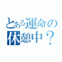 とある運命の休憩中？（）