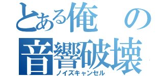 とある俺の音響破壊（ノイズキャンセル）