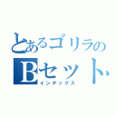 とあるゴリラのＢセット（インデックス）