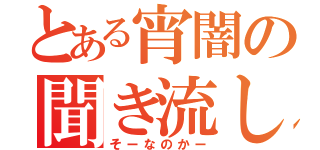 とある宵闇の聞き流し（そーなのかー）