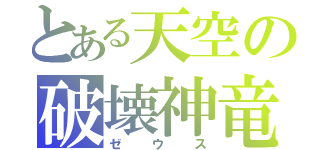 とある天空の破壊神竜（ゼウス）