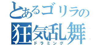 とあるゴリラの狂気乱舞（ドラミング）